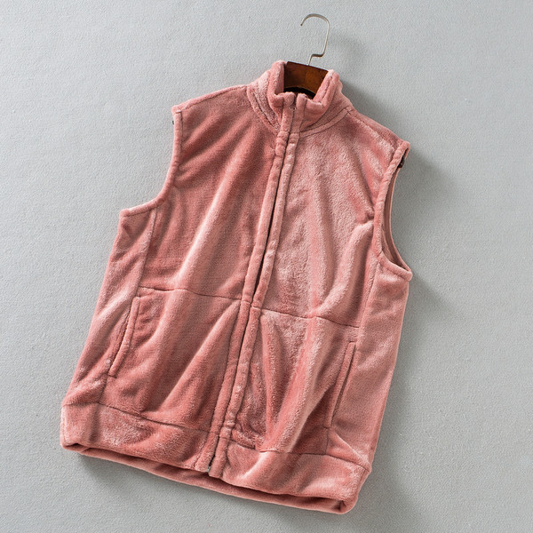 Moteriška pūkinė liemenė su užtrauktuku ir kišenėmis