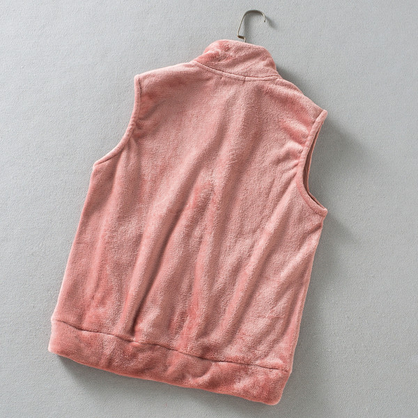 Moteriška pūkinė liemenė su užtrauktuku ir kišenėmis