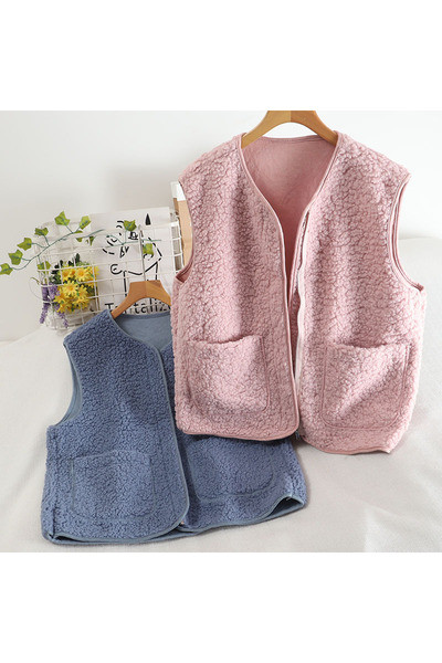 Moodne naiste vest luku ja taskutega