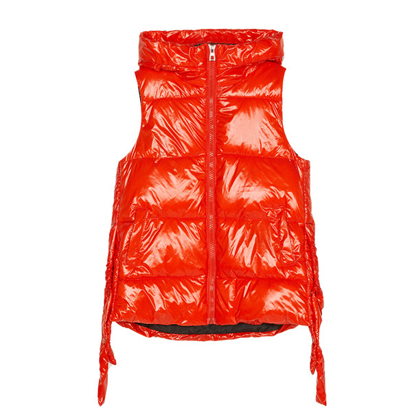 Naiste moodne mitmes värvitoonis kapuutsiga vest