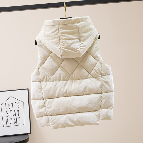 Moteriška kasdienė rudeninė liemenė su gobtuvu