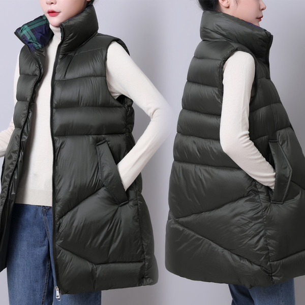 Pikk igapäevane taskutega vest