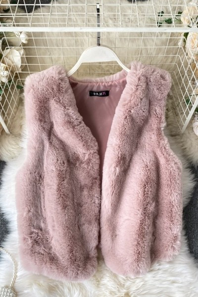 Ženska zimska puhasta vesta sa špic izrezom