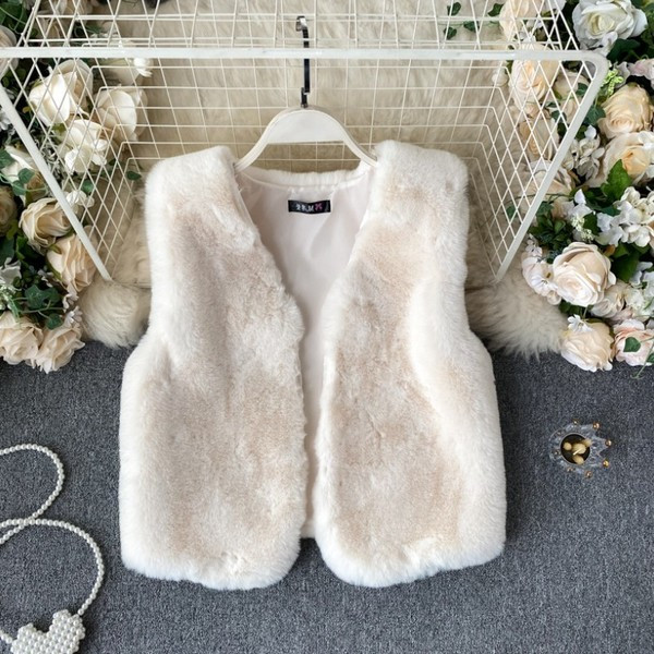 Ženska zimska puhasta vesta sa špic izrezom