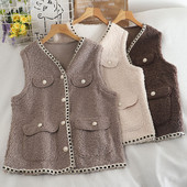 Moodne naiste vesti lai mudel V-kaelusega