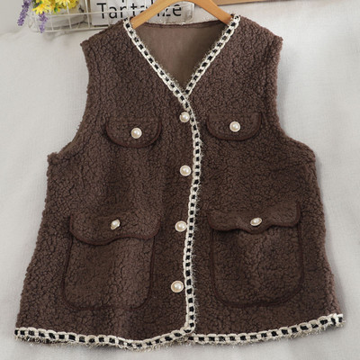 Moodne naiste vesti lai mudel V-kaelusega