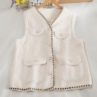 Moodne naiste vesti lai mudel V-kaelusega