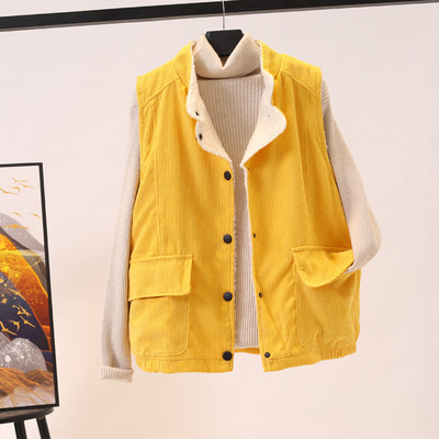 Naiste vabaaja vest velvetist nööpidega