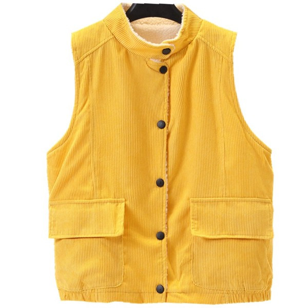 Naiste vabaaja vest velvetist nööpidega