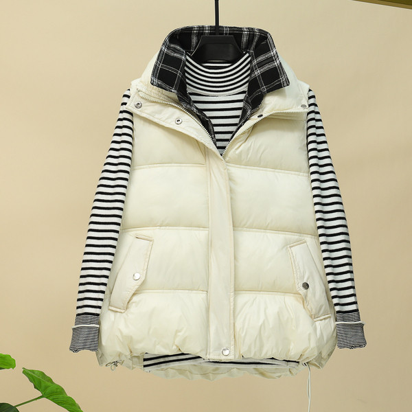 Sportlik vabaaja naiste vest kõrge kraega