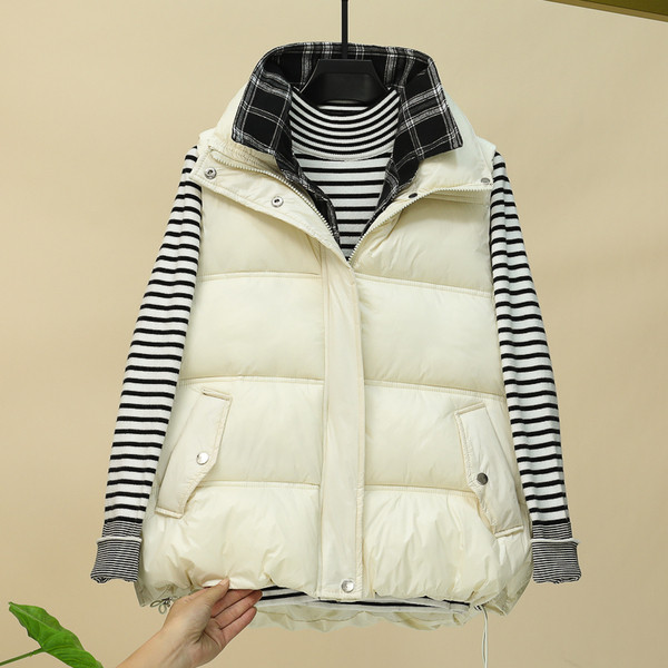 Sportlik vabaaja naiste vest kõrge kraega