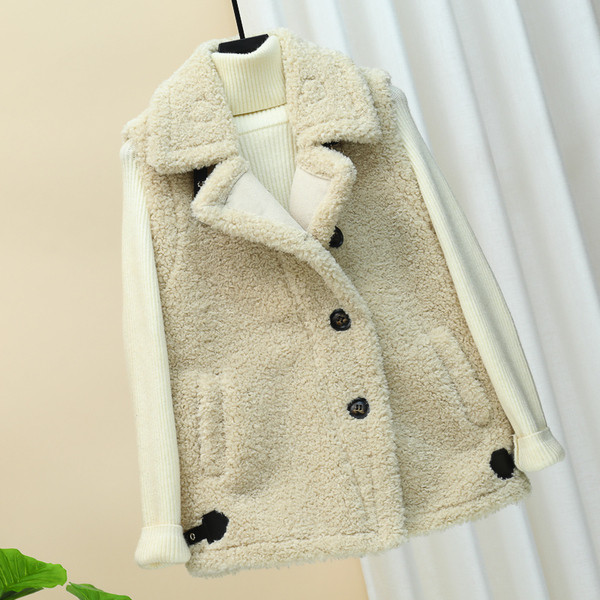 Moderna sieviešu veste ar špica kakla izgriezumu un kabatu