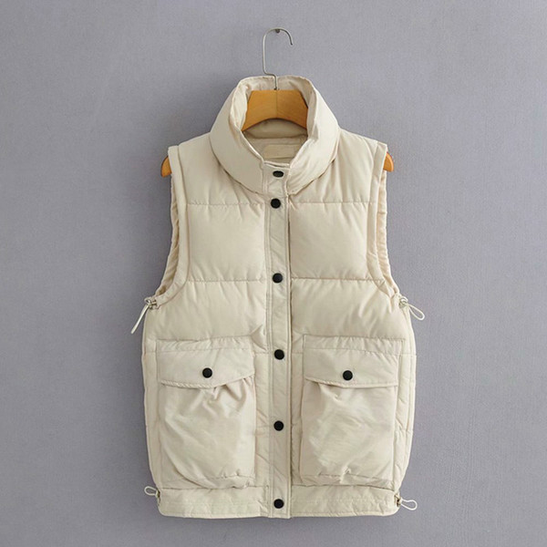 Kasdieninė stora liemenė moterims su sagomis