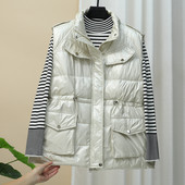 Moteriška laisvalaikio liemenė su elastiniu juosmeniu ir kišenėmis