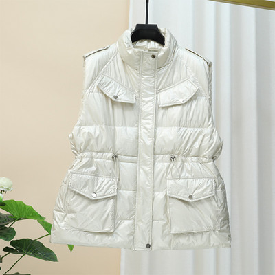 Moteriška laisvalaikio liemenė su elastiniu juosmeniu ir kišenėmis