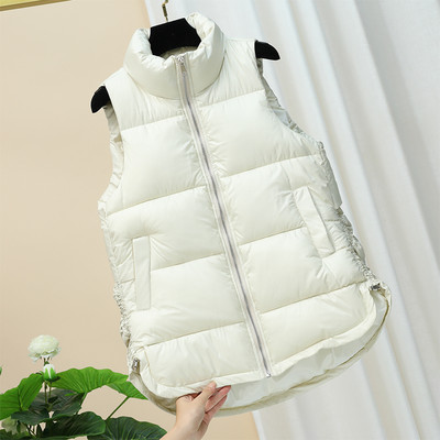 Naiste pikk kõrge kraega vest - asümmeetriline mudel