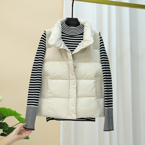 Laisvalaikio moteriška liemenė – su kišenėmis ir aukšta apykakle