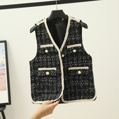 Nööpide ja spitsikaelusega naiste vest