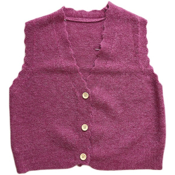 Naiste talvevest nööpide ja spitsikaelusega