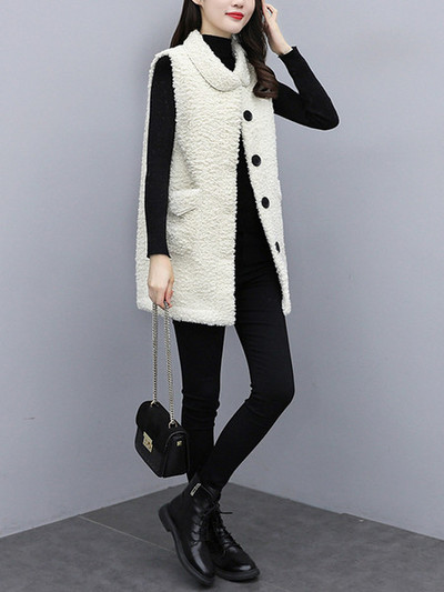 Moodne naiste vest krae ja taskutega