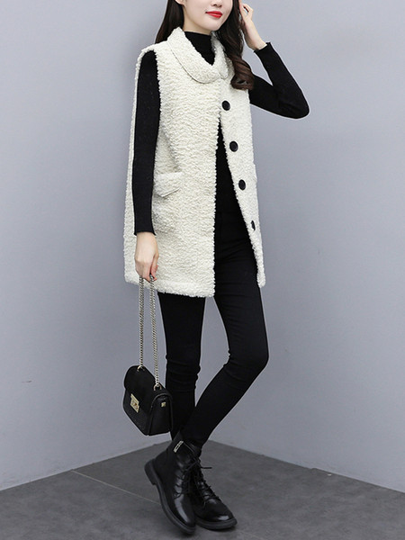 Moodne naiste vest krae ja taskutega