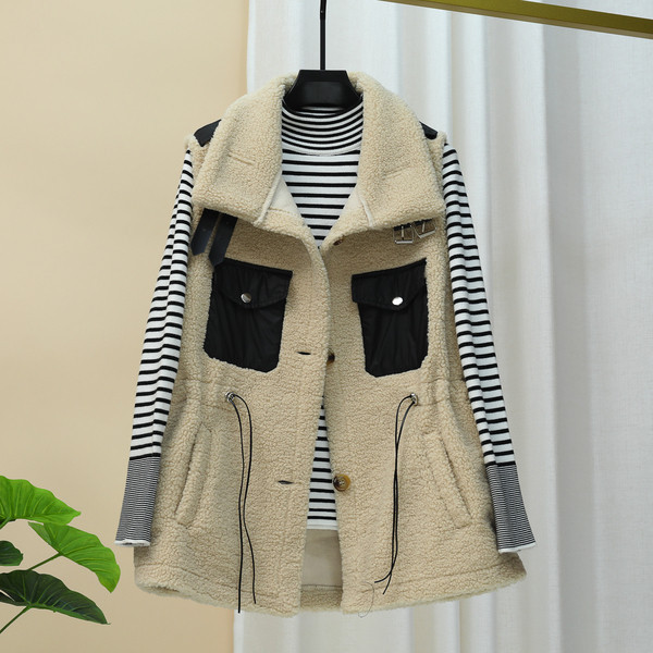 Uus mudel naiste pehme sviiter elastse vöökoha ja taskutega