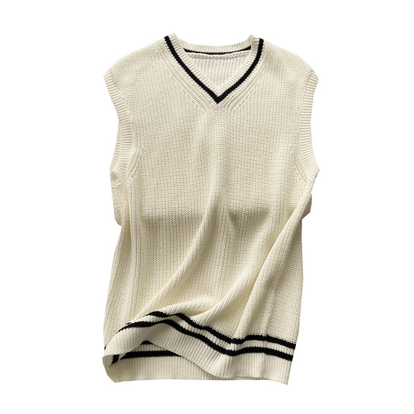 Pikk igapäevane spitsikaelusega vest