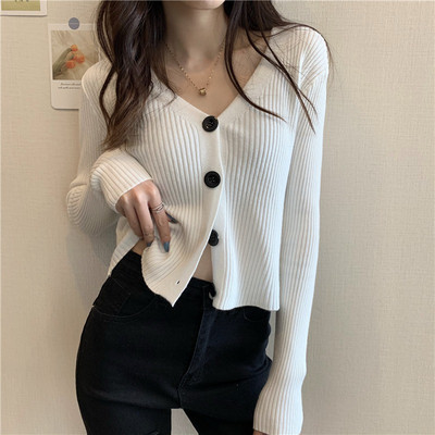 Cardigan dama casual model uni cu nasturi