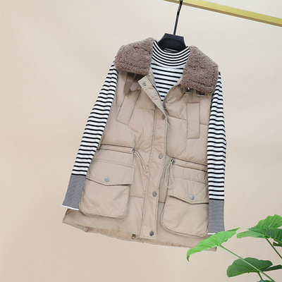 Novi model ženskog prsluka sa džepovima i mekom kragnom