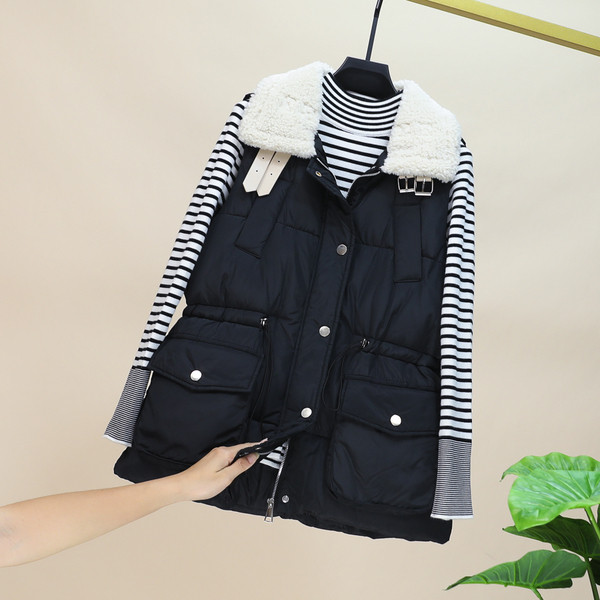 Novi model ženskog prsluka sa džepovima i mekom kragnom