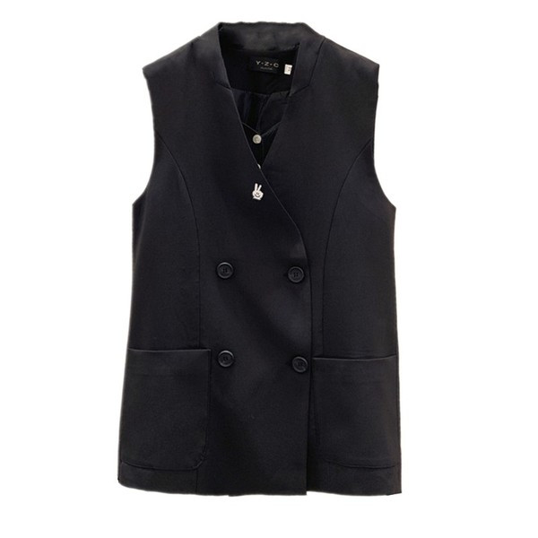 Moteriška moderni liemenė su sagomis ir kišenėmis