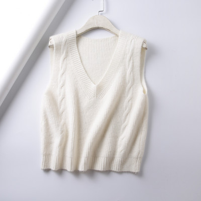 Κοντό πλεκτό πουλόβερ με λαιμόκοψη