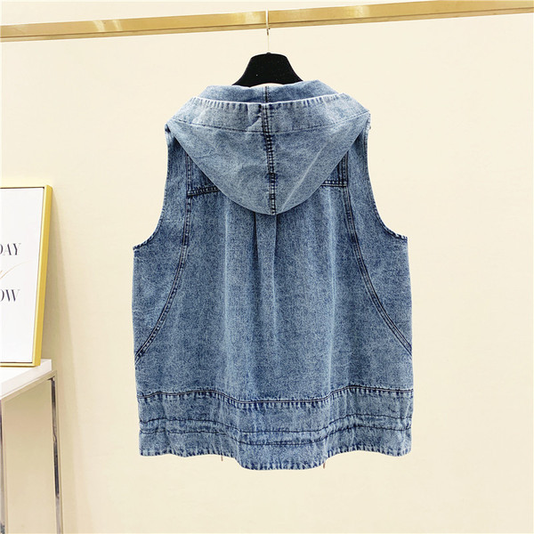 Naiste teksavest taskute ja kapuutsiga