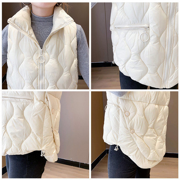 Naiste sügisvest kõrge krae ja taskutega