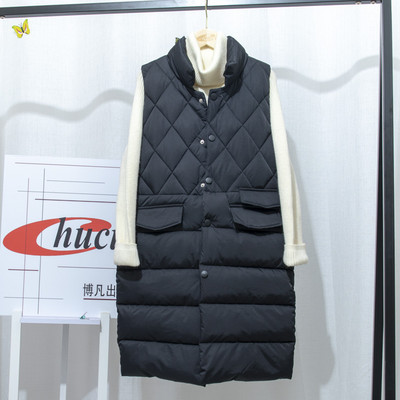 Uue mudeli kõrge kraega naiste pikk vest