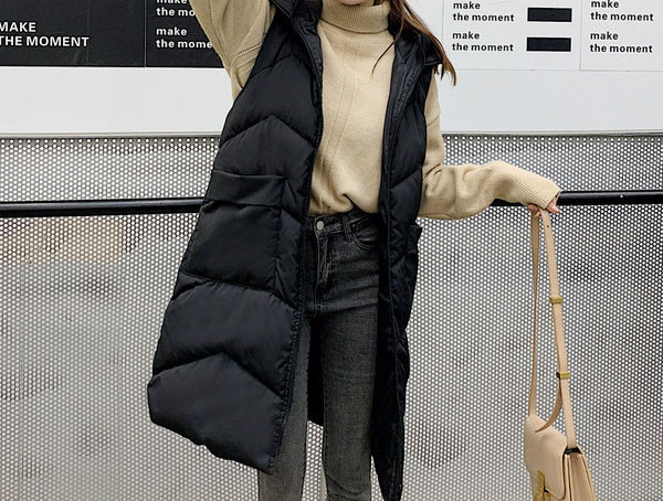 Pikk naiste vest kapuutsiga ja suurustega kuni 3XL