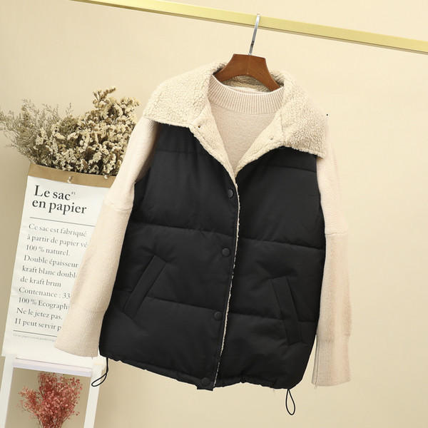 Moodne naiste vest - krae ja taskutega