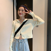 Lihtne lukuga naiste kardiganist vabaaja mudel