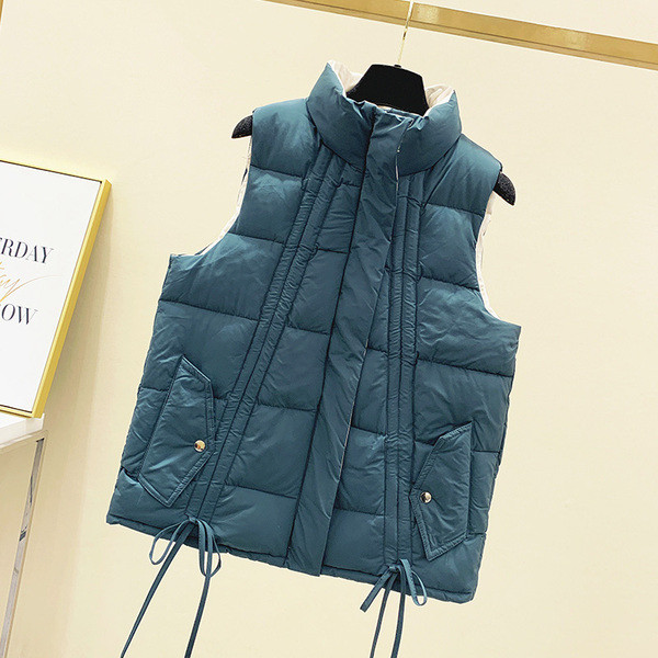 Ženski prsluk od flisa s visokim ovratnikom - široki model