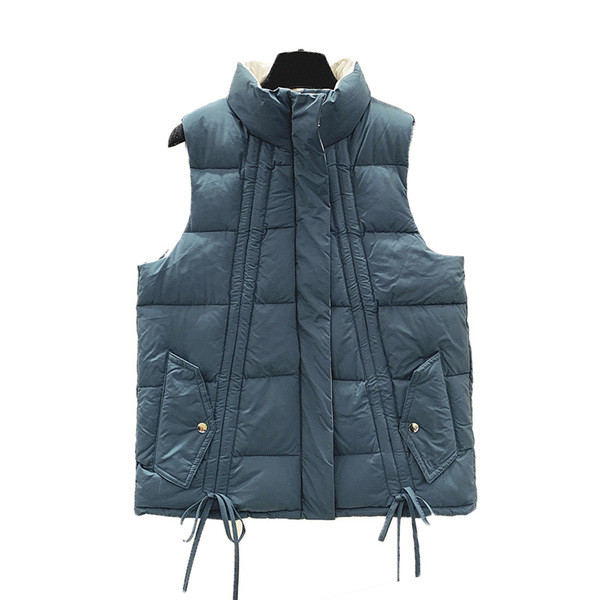 Ženski prsluk od flisa s visokim ovratnikom - široki model