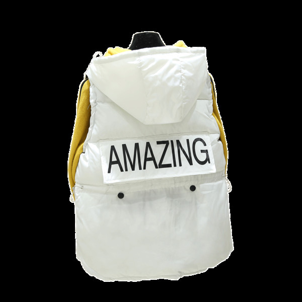 Γυναικείο γιλέκο με κουκούλα και επιγραφή