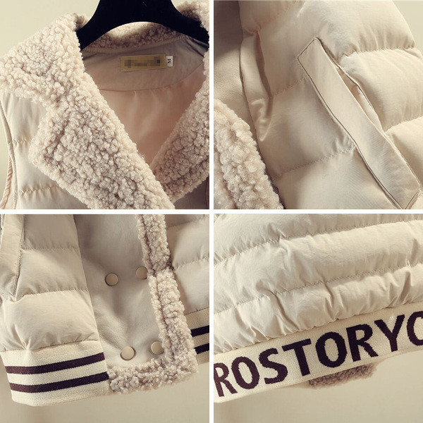 Moodne naiste vest V-kujulise krae ja pehme voodriga