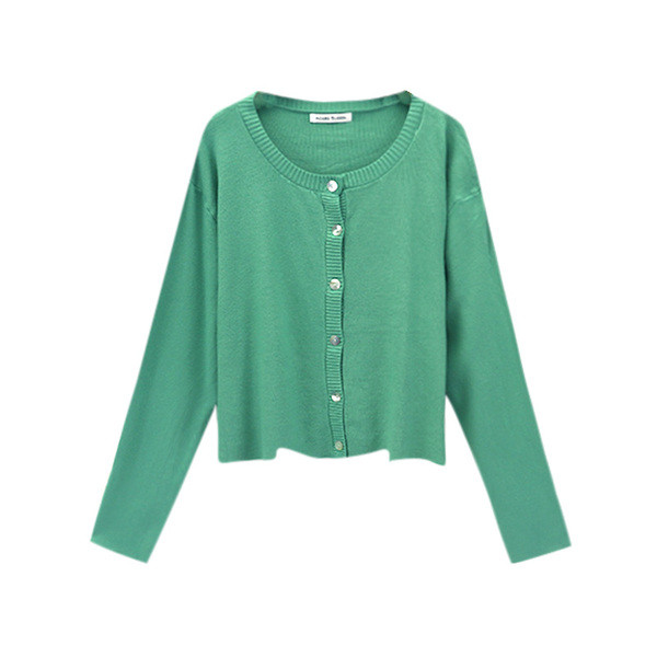 Paprastas moteriškas megztinis su ovalia iškirpte