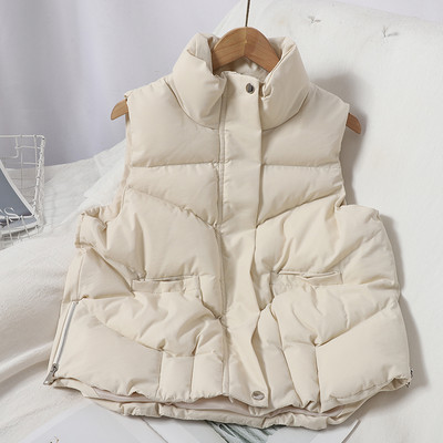 Kõrge krae ja taskutega vabaaja naistevest