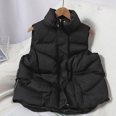 Kõrge krae ja taskutega vabaaja naistevest