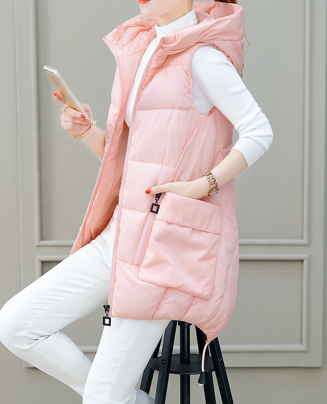 Vesta de dama model asimetrica cu gluga