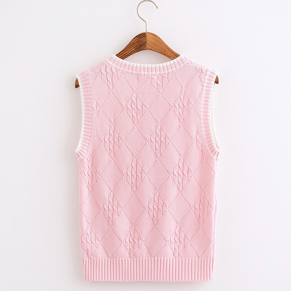 Roosa värvi naiste vest spits-kaelusega