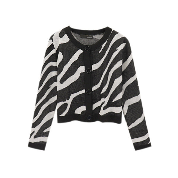 Moodne naiste lühike kardigan lai nööpidega mudel