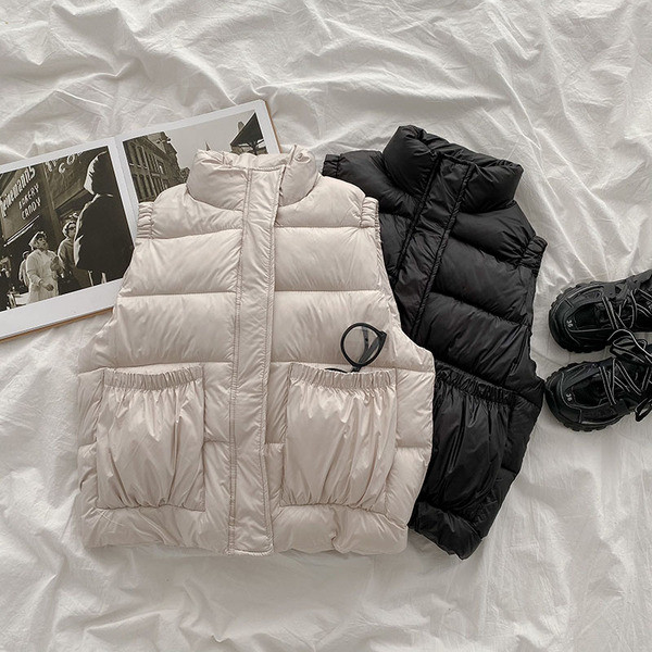 Naiste sport - vabaaja vest kõrge krae ja taskutega