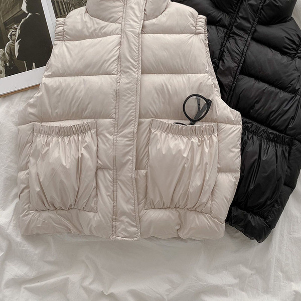 Naiste sport - vabaaja vest kõrge krae ja taskutega